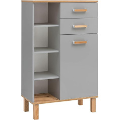 Schildmeyer Padua Highboard 148815 Platīna pelēks / ozols Country House Decor 67,0 x 35,0 x 114,5 cm (platums x dziļums x augstums)