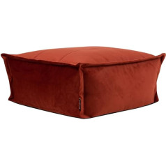 Icon Vita Liels pupiņu maisiņš Footstool Velvet Pouf Terakota Dzīvojamā istaba Ottoman