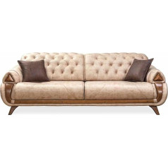 Jv Möbel Диван 3 местный диван подушка дизайн сиденья диваны комната мебель кожаный классический новый