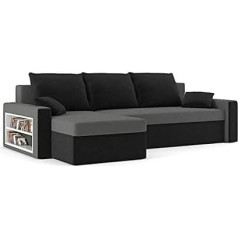 Sofini Vairuoti kampinis sofa su miego funkcija Geriausias kampinis sofa sofa su lova Box ir lentynos (Haitis 14+ Haitis 17)