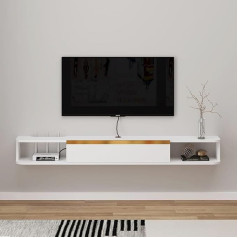 Pmnianhua TV Lowboard Hanging, TV Cabinet Hanging, Wall Mounted Floating TV Stand Entertainment, Media Console Centre, Large Storage Cabinet for Living Room, Home, Office (120 cm)