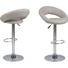 Ac Design Furniture Thilde Bar Stool Width 56 x Depth 50 x Height 100 cm Polyurethane Grey