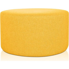 Deshome Venus Bean Bag Footstool Diametrs 80 cm Craft Ražots Itālijā Liels taburete dīvānam Dzīvojamā istaba Guļamistaba Puff Venus Yellow