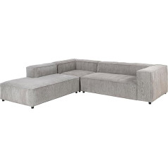 Ac Design Furniture Угловой диван Nohr с шезлонгом светло-серого цвета, современный модульный диван для 4 человек, Ш 281 x В 67 x Г 250 см