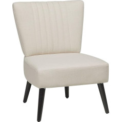 Beliani Comfortable armchair in retro style velvet fabric beige Vaasa