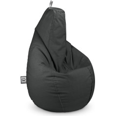 Happers Bean Bag XXL modelis Pear izgatavots no matēta Naylim Grey āra un iekštelpu