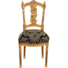 Biscottini International Art Trading Biscottini Luigi XVI 90 x 40 x 45 cm | French Style Antique Gold | Bedroom Chair | Chairs Baroque Wood