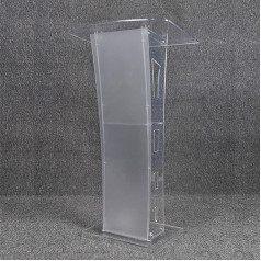 SHABOZ Podium Presentation Lectern Stand Podium Stand Clear Pulpit Podium, Acrylic Lectern for Church/Wedding/Classroom/Speaking Venue, Teacher Standing Podiums Lecterns