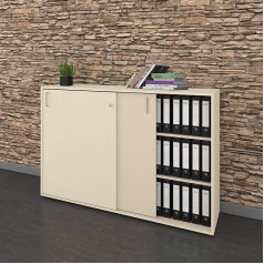 Weber Büro Nova 3OH bīdāmo durvju skapis 1640 x 1085 mm kļava