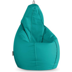 Happers Mākslīgās ādas iekštelpu pupiņu maiss Pear Turquoise XXL