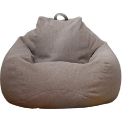 Ldiw Beanbag pārvalks bez pildījuma Kokvilnas lina auduma Bean Bag pārvalks bērniem un pieaugušajiem Brūns 80 x 90 cm