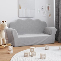 Uluyyuc Sofas & Couches Lounge Sofa with Backrest Armchair Sofa Sofa Bed for Living Room Children's Sofa 2-Seater Light Grey Soft Plush Suitable for Living Room, Guest Room, Office