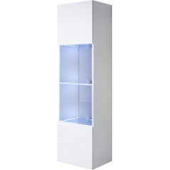 Mb Muebles Bonitos Muebles Bonitos Luke V6 vitrīna platums 40 x augstums 165 x dziļums 29 cm glancēts melamīns balts