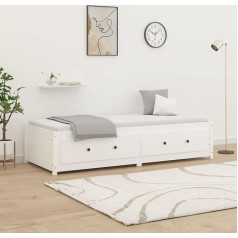 Chusui Day Bed, Sofa Bed, Couch with Sleep Function, Sofa Bed, Sofa Bed, Sofa Bed, Daybed, Couch Bed, Youth Bed, White 90 x 190 cm, 3 ft Single Solid Pine