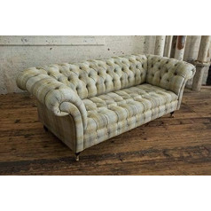 Jvmoebel Chesterfield Textile Sofa Couch Upholstery Sofas Couchen Luxury Fabric 3 Seater Design