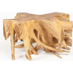 Dbhfgjmn Ieejas zonas konsoles galds Dīvāna galds Dabīgs Aptuveni 90 cm diametrs Solid Teak Root Wood Unikāls