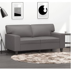 Lapooh 2 vietų sofa pilka 120 cm, oda, svetainės sofa, sofos ir kušetės, poilsio sofa, svetainės sofa, sofa su miegojimo funkcija - 359414