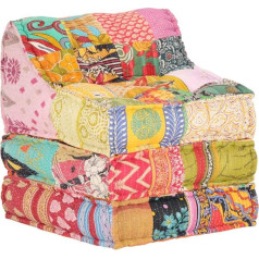 Guyana Modular Pouf Patchwork Fabric Reading Chair Patchwork Sofa Bean Bag Bed Floor Sofa