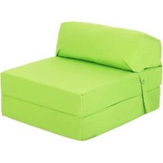 Ready Steady Bed Patogus Z-Fold sulankstomas krėslas, lengva futono sofa, minkštas, vandenį atstumiantis užvalkalas, ergonomiškai suprojektuotas Z lovos sulankstomas čiužinys (Limone)