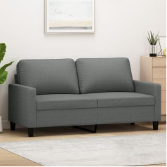 Barash Двухместный диван, темно-серый, 140 см, ткань, современный двухместный диван, небольшой диван с подлокотниками для гостиной, дома, офиса