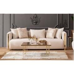 Jv Möbel Three-Seater Sofas Upholstery Luxury Furniture Modern Sofa 3 Seater Textile Couch 245 cm