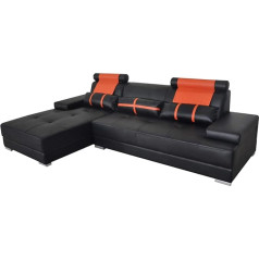 Jvmoebel Design Leather Upholstery XXL Seat Room Living Sofa Couch Designer Corner Set Sofas