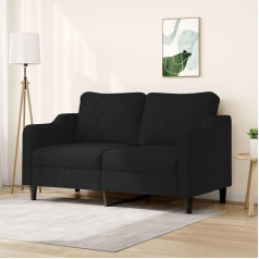 ZEYUAN 2 vietų sofa juoda 140 cm, audinys, poilsio sofa, sofos ir kušetės, poilsio sofa, svetainės sofa, sofa su miegojimo funkcija - 359363