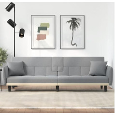 Zeyuan Sofa lova su gėrimų laikikliais Šviesiai pilka medžiaginė sofa su miego funkcija, Sofa lova, Sofa lova, Sofa lova, Sofa lova, Sofa lova, Sofa lova, Sofa lova, Sėdimoji zona, Gyvenamoji sofa