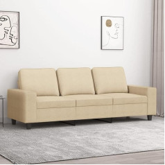 LAPOOH 3-vietė sofa kreminė 180 cm, audinys, poilsio sofa, sofos ir kušetės, poilsio sofa, svetainės sofa, sofa su miegojimo funkcija - 359401