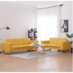Ajseoybs Диван в гостиную, угловой диван-кровать, офисный диван2-шт. Комплект диванов из ткани желтого цветаПодходит для гостиных, спален, холло