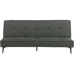 Beliani Essvik 3 Seater Sofa Bed Fabric Cover Dark Grey стеганый диван-кровать