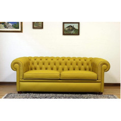 Jvmoebel Chesterfield Sofa Couch Leather Sofas Couchen Upholstered Seat Set 3 Seater