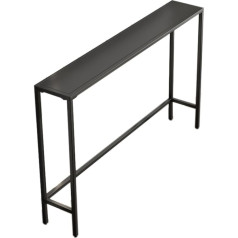 Melns/balts konsoles galds Slim metāla dīvāns galds ēdamgalds Pub High Tables Space Saving Long Table for Living Room Hallway Entrance (Izmērs: 80 x 20 x 75 cm, Krāsa: SC