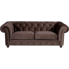 Max Winzer Orleans 2.5 Seater Sofa Velvet Velour Brown