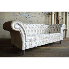 Jvmoebel Chesterfield 3 Seater Couch Seat Textile Fabric Leather Couchen Sofas Sofa Upholstery