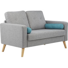 Vente-Unique 2-Seater Sofa - Fabric - Grey - Tatum