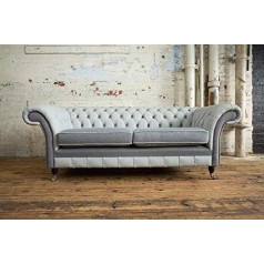 Jvmoebel Chesterfield dizainerio minkšta sofa 3 vietų sofa Prabangios klasikinės tekstilinės sofos