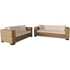 Mogou Sofa Set 2-Seater and 3-Seater, Sofa Bed, Sofa Bed, Couch with Sleep Function, Sofa Bed, Sofas & Couches, Sofa Bed, Real Rattan