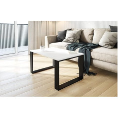 Akke Unusual Coffee Table, Side Table for Living Room, Coffee Tea Living Room Table, Coffee Table, Room Bedroom Furniture, Decorative Modern White, 80 x 50 x 45 cm