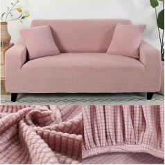 ‎Erbwb Dīvāna pārvalks Rozā Stretch Couch Cover Universāls dīvāna pārvalks Dzīvojamā istaba Žakarda Spandekss mēbeļu aizsargs Suņi Mājdzīvniekiem draudzīgs dīvāna pārvalks (235-310 cm)