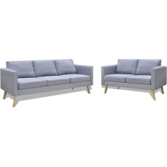 Vidaxl Minkšta sofa 2/3/5-viečių audinio sofa Lounge Sofa Sofa Sofa Medžio dizainas Sėdimieji baldai