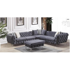 Jv Möbel Corner Sofa Couch Cushion Furniture Corner Set Couchen Sofa Chesterfield Living Landscape