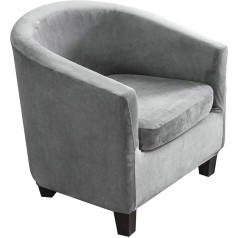 2-Piece Armchair Cover Elastic Stretch Armchair Cover for Club Chair Lounge Chair Protective Cover for Stretch (Grey)