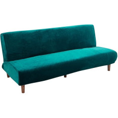 ‎Mingfuxin Mingfuxin Bezroku dīvāns gultas pārvalki, Stretch Velvet Futon Couch Cover, biezs mīksts mājīgs dīvāns Slipcover, mēbeļu aizsarglīdzeklis 2-3 sēdvietām bez roku locīšanas dīvāns