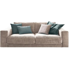 Kawola Madeline 2-Seater Corduroy Sofa Taupe Padded Relaxing Sofa 230 x 60 x 120 cm W x H x D