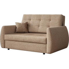 Mirjan24 Viva Art II Sofa with Sleep Function, 2-Seater Upholstered Sofa with Bed Box Including Cushions, Sofa Bed, Sofa Bed, Living Landscape, Choice of Colours, Sofa Set (Aragon 14)