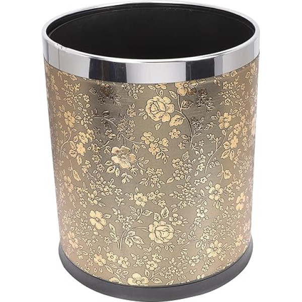 Topbathy Decorative Double Layer Waste Paper Bin Without Lid