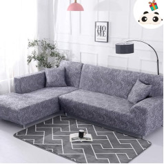 Enhome Slipcover dīvānam, 1/2/3/4 sēdvietu elastīga dīvāna pārvalks Spandekss Stretch Protector Elegants vienkāršs pretslīdošs dīvāna pārvalks Dīvāns Throw Cover ar roku balstu (4 sēdvietas, tumši pelēks)