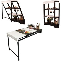 Folding Table Daudzfunkcionāls sienā montējams kaļams saliekamais pusdienu galds Mazs dzīvoklis Rotējošs neredzams teleskopiskais rakstāmgalds Sienas plauktu galds Sienas saliekamais saliekamais galds Tisc