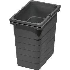 Ninka Rubbish Bin 8 Litres with Handles Plastic Dark Grey